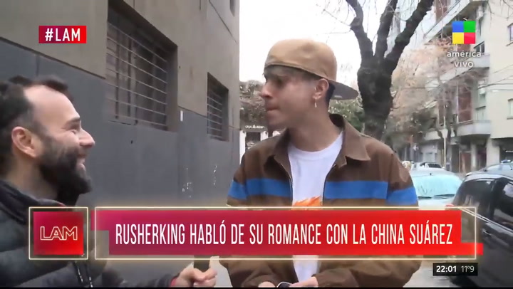 Rusherking habló de su encuentro con La China Suárez