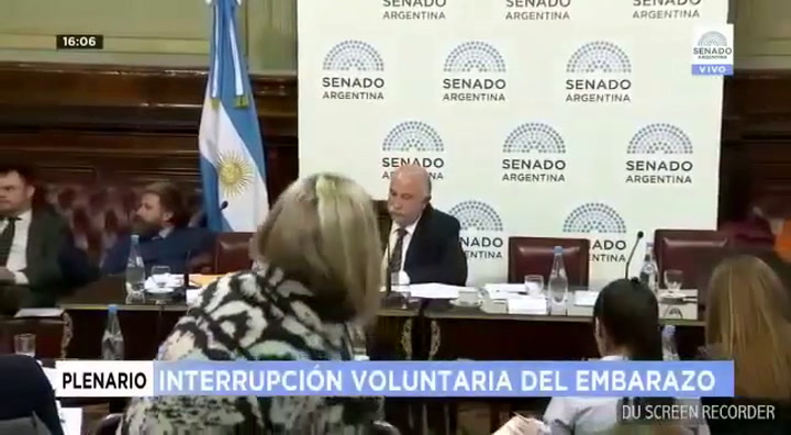 La exposición de Milagros Peñalba en el Senado - Fuente: Senado Argentina