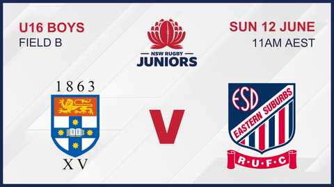 12 June - U16boys Field 2 - Sydney Uni V Easts Wests