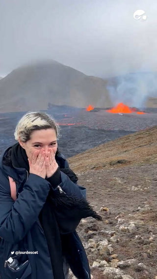 Vio erupcionar el volcán Fagradalsfjall de Islandia en vivo y esta fue su reacción