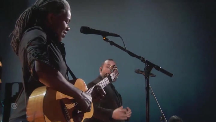 Tracy Chapman performs ‘Fast Car’ for first time in nine years at 2024 Grammys with Luke Combs