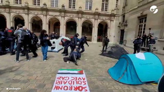 Francia: desalojan la universidad de Sorbona por protestas pro palestinas