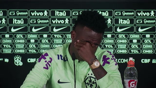 Watch: Vinicius Jr breaks down when asked about racism he faces