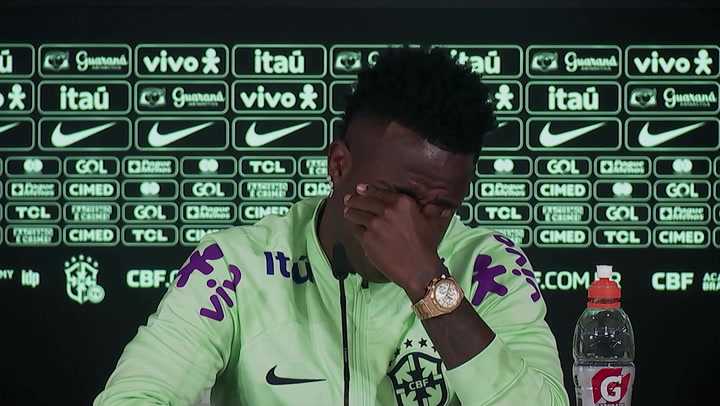 Vinicius Jr breaks down in tears when asked about racism he faces in football