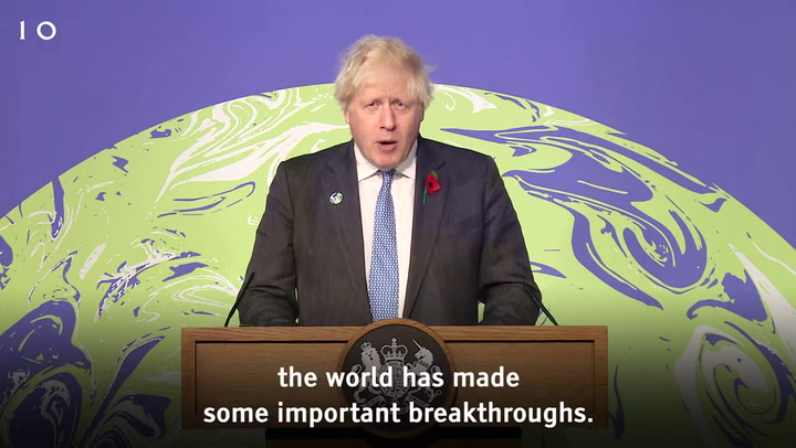 Cop26: Johnson says world has made ‘important breakthroughs’ on climate action