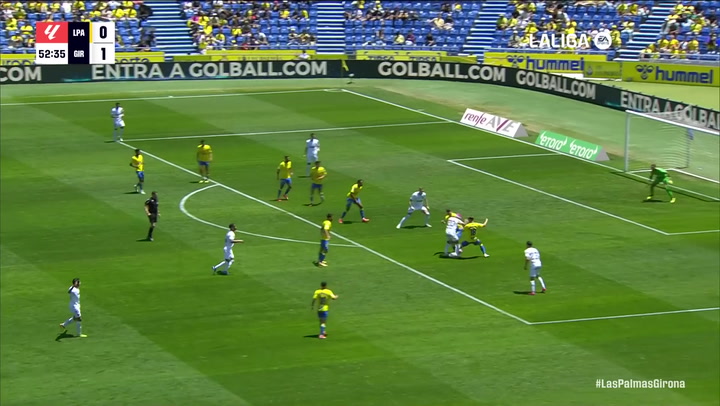 Gol de Dovbyk (0-2) en el Las Palmas 0-2 Girona
