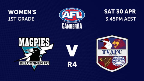 Belconnen Magpies - AFL Canberra Womens v Tuggeranong Valley Football Club - AFL Canberra Women