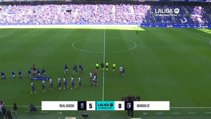 Oviedo 5-0 Burgos: resumen y goles | LaLiga Hypermotion (J27)