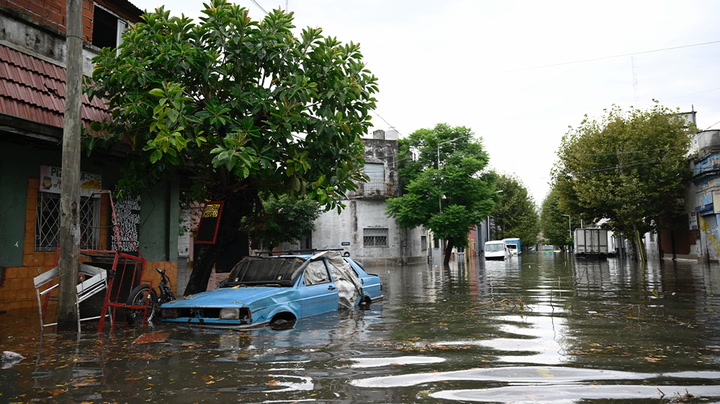 Streets in Argentina's capital city under water