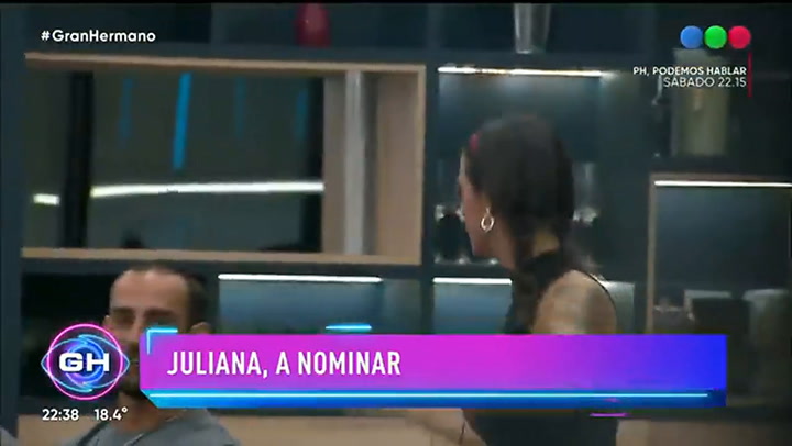 Juliana votó a Daniela y a Juan