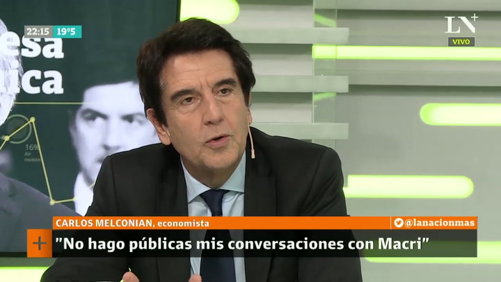 Carlos Melconian: 'Tengo vocación de funcionario público'
