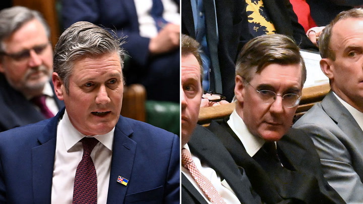 Starmer accuses Rees-Mogg of acting like ‘overgrown prefect’ with civil servants