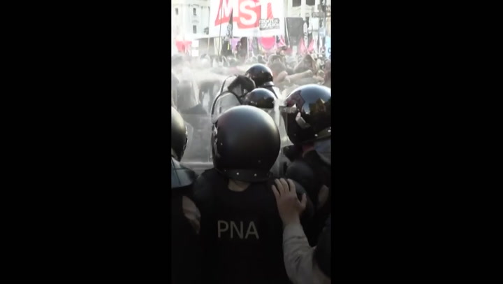 Police clash with protesters as Argentina debates controversial bill