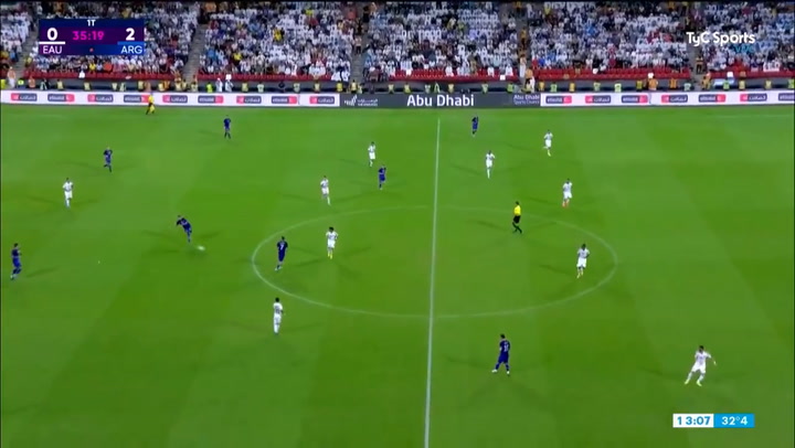 El segundo gol de Di María en el amistoso frente a Emiratos Árabes