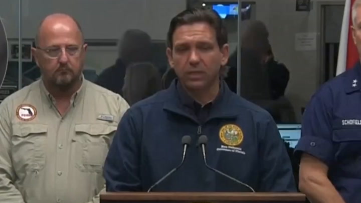 Ron DeSantis' press conference hit by power cut as Florida braces for Hurricane Idalia
