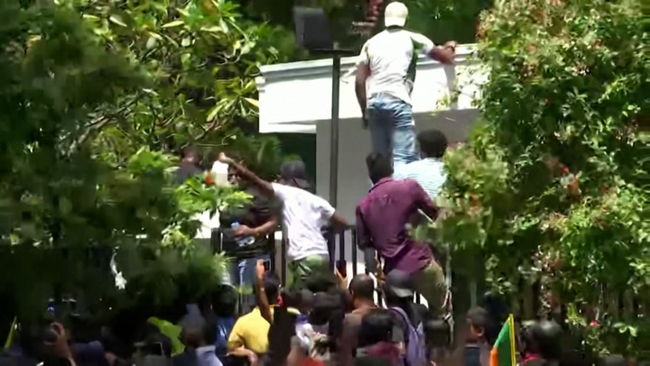 Protesters in Sri Lanka storm prime minister's office as state of emergency declared