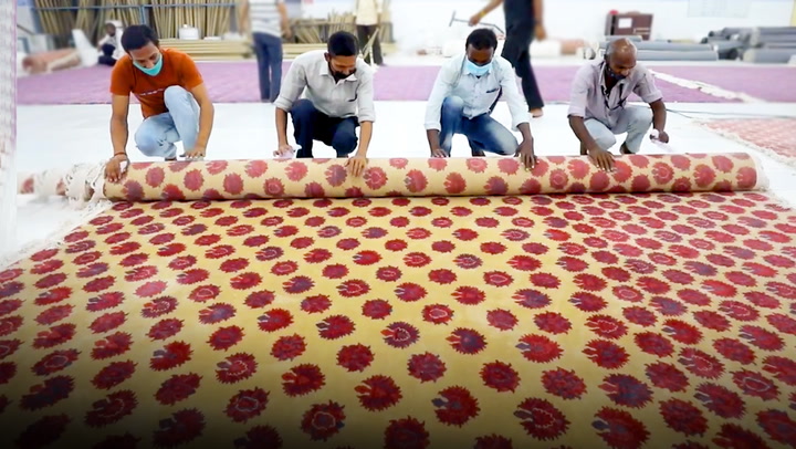 How 350,000 carpets are made each year by India's largest producer