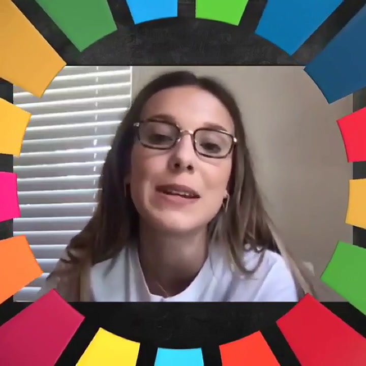 Millie invitando a sus seguidores a una charla de Unicef: 'Imaginemos el mundo después del Covid-19'