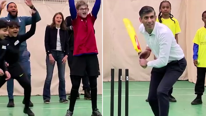 Sunak gets bowled out by a child