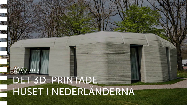 Kika in i det 3D-printade huset i Nederländerna