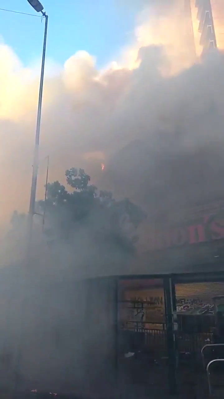 Incendio en Chile tras las protestas