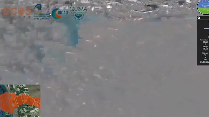 Underwater footage shows smoke and bubbles rising from lava delta in La Palma.mp4