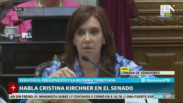 Cristina y su discurso en el Senado