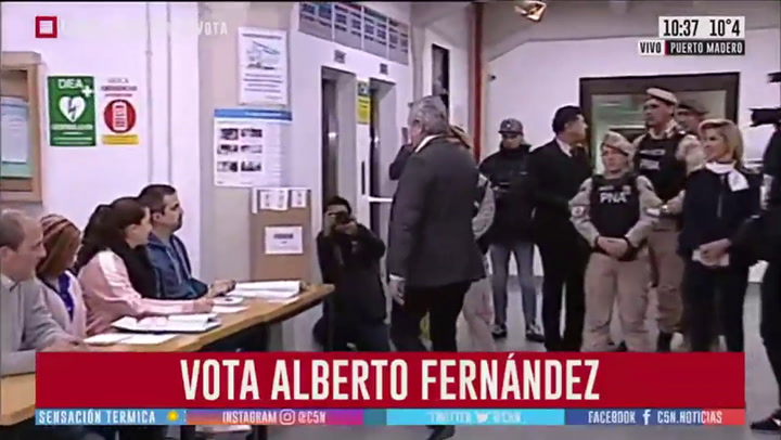 El voto de Alberto Fernández - Fuente: C5N