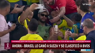 El falso Neymar en las tribunas de Brasil-Suiza