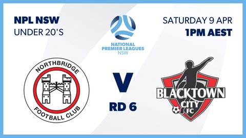 9 April - NPL NSW U20 Men's - Round 6 - Northbridge Bulls FC v Blacktown City FC