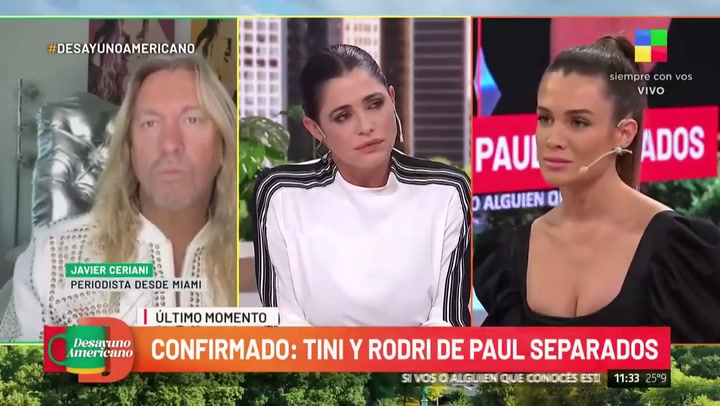 Camila Homs habló del enojo que tuvo en un momento de la relación de Tini y De Paul