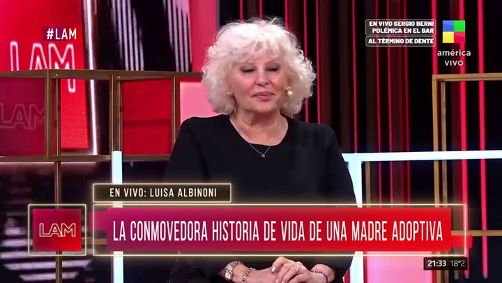 El dolor de Luisa Albinoni al recordar la muerte de su hijo