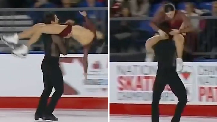 Nip slip' ice dancer exposes new side in final record breaking routine -  Daily Star