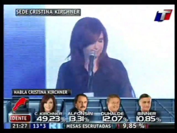 Cristina Kirchner: «Quiero agradecerles a quienes han confiado en este proyecto político» (TN)
