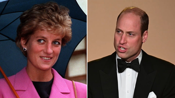 William praises his mother Diana at awards event