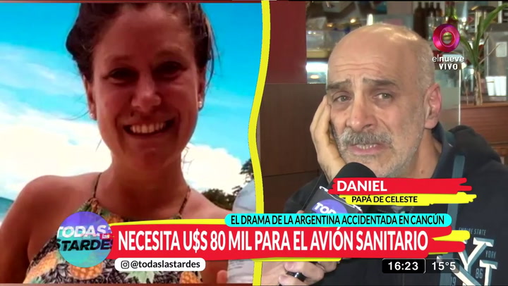 Habla Daniel, el papá de la argentina accidentada en Cancún - Fuente: Canal 9