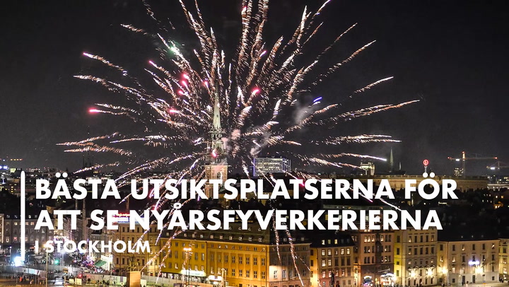 Bästa utsiktsplatserna för att se nyårsfyrverkerierna i Stockholm