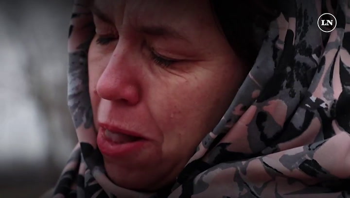 El conmovedor entierro de un soldado ucraniano en Bucha