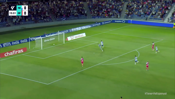 Gol de Enric Gallego (1-0) en el Tenerife 1-0 Espanyol