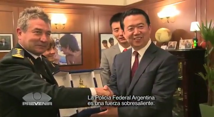 Cuando Meng Hongwei estuvo en Argentina, en octubre de 2017