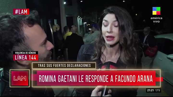 Romina Gaetani le respondió a Facundo Arana: 'Me parece un montón iniciar acciones legales'