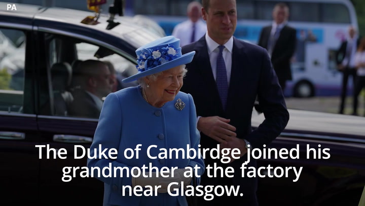 Prince William tastes Irn-Bru during factory visit with Queen