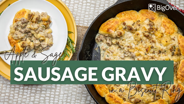 Apple and Sage Sausage Gravy and Biscuit Ring