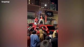 Chiefs fans flood Kansas City streets to celebrate Super Bowl win