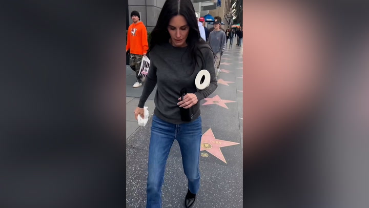 Courtney Cox channels Friends character Monica Geller by cleaning Hollywood star