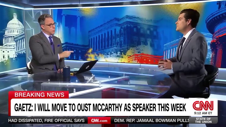 Tapper to Gaetz: 'I Have Seen Personal Communications' of You Blaming McCarthy for Your Ethics Investigation