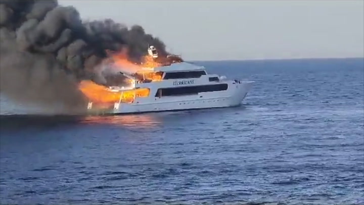 red sea yacht fire