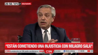 Alberto Fernández: "La justicia jujeña es responsable por Milagro. Yo no puedo indultarla; eso sería ir en contra de la Constitución".