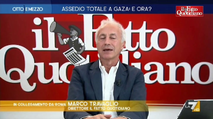 Travaglio to Svergnini: “Enough of the usual moralizing and excommunication. Read what the Israeli newspapers write.”  On No7