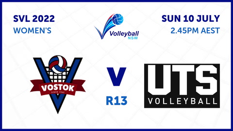 10 July - Sydney Volleyball League - R13 - Vostock Volleyball v UTS Volleyball